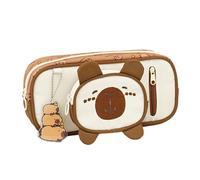 ZEPFJHE Estuche para bolígrafos, estuche para lápices de animales de gran capacidad, bolsas estéticas para bolígrafos, suministros escolares, estuche Capybara para lápices de gran capacidad para la