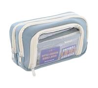 ZEPFJHE Estuche para lápices de alta capacidad, con múltiples capas, organizador de marcadores, bolsa de maquillaje de viaje para escuela, oficina, viajes, bolsas espaciosas para estudiantes, Black