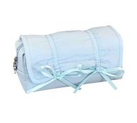 ZEPFJHE Estuche para lápices de alta capacidad de 7.55 x 3.38 x 2.91 pulgadas, multifunción, bolsa de almacenamiento de cosméticos para niña, bolsa azul, Blue