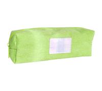 ZEPFJHE Estuche para lápices de estilo japonés, de pana, gran capacidad, para suministros de vuelta a la escuela, color caramelo, pana, gran capacidad, verde fluorescente