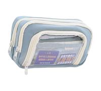 ZEPFJHE Estuche para lápices de varias capas de alta capacidad, organizador de marcadores, bolsas de suministros de arte, bolsa de cosméticos de viaje, estuche de almacenamiento profesional de