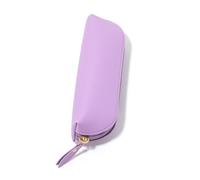 ZEPFJHE Estuche para lápices, estuche de piel sintética, gran capacidad, estuche estético, suministros escolares, bolsa de gran capacidad, Purple