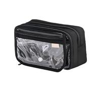 ZEPFJHE Estuche para lápices, estuche simple para lápices, gran capacidad, estuche estético para el regreso a clases, transparente y de gran capacidad, Black