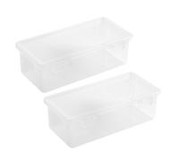 ZEPFJHE Estuche rígido transparente de alta capacidad, organizador de colores para rotuladores, pinceles, 19 x 9 x 6 cm, caja de almacenamiento, a