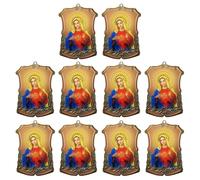 ZEPFJHE Figuras colgantes de acrílico religiosas opcionales para celebraciones del hogar, 10 piezas, decoración espiritual para habitación