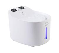ZEPFJHE Fuente de agua automática inteligente para mascotas, capacidad de 2,2 L, detección de movimiento recargable por USB, silenciosa, para gatos, perros, contra derrames, resorte automático para