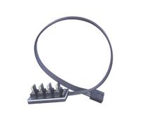 ZEPFJHE Fuente de alimentación de ventilador de refrigeración de 4 pines a 4/5 vías, adaptador de alimentación de PC, cable divisor para accesorios de computadora, enfriadores de CPU
