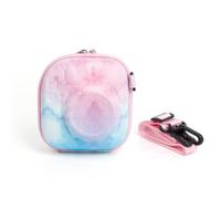 ZEPFJHE Funda rígida de transporte para cámara con correas de hombro para cámara mini7+/8/9/12, degradados de color, azul rosa, Juego de equipaje