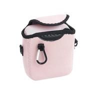 ZEPFJHE Funda suave para cámara, elegante bolsa de hombro para 12 cámaras, bolsas de almacenamiento suaves con correa para el hombro, fácil transporte, rosa claro, Juego de equipaje