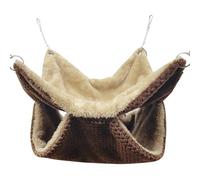 ZEPFJHE Hamaca para hámster de doble capa para mascotas, jaulas de conejillos de indias de felpa cálida para invierno, cama para dormir, casa pequeña para mascotas