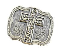 ZEPFJHE Hebilla de cinturón con patrón retro de cruces, buenas aleaciones para personas de moda que buscan estilos únicos, aleaciones, cruces, hebillas, Gu, Talla única