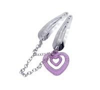 ZEPFJHE Horquilla para el pelo con colgante de corazón hueco, accesorio para el cabello, joyería para mujeres y niñas