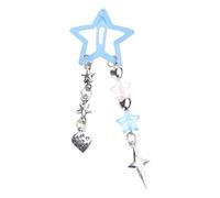 ZEPFJHE Horquillas de pelo de metal de filigrana de cinco puntas con diseño de estrella de cinco puntas para el pelo de moda simple para niños y niñas