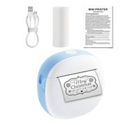 ZEPFJHE Impresora de etiquetas adhesivas, portátil, inalámbrica, sin tinta, con 1 rollo de papel para Proje