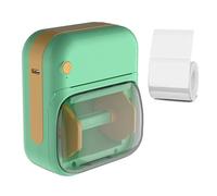 ZEPFJHE Impresora térmica portátil en miniatura para etiquetas, fotos y notas, batería recargable, no requiere tintas, incluye 1 rollo de papel de impresión, impresora auxiliar para tareas