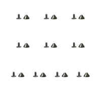 ZEPFJHE Juego de 10 elegantes tachuelas de rosca, remaches de cuello de cinturón, textura de aleación para cinturones, collares y accesorios de moda, picos de aleación, 3 pointed cones 9x6, como se