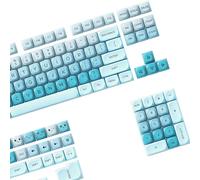 ZEPFJHE Juego de 132 teclas ergonómicas PBT + PC HOA de 10 mm de altura para interruptores y entusiastas del teclado, teclas translúcidas PBT PCs Jelly