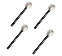 ZEPFJHE Juego de 4 micrófonos falsos brillantes para amantes de la música, banda de rock y karaoke, noche de cumpleaños, celebraciones, presentadores de espectáculos de juegos, accesorios de micrófono