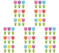 ZEPFJHE Juego de 45 recortes de papel de flores de tulipanes coloridos para proyectos de álbumes de recortes, decoración de flores de tulipanes