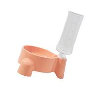 ZEPFJHE Juego de cuencos elevados para perros, botella resistente a fugas, plato de comedero desmontable, diseño de ahorro de espacio, juego de platos dobles extraíbles para gatos