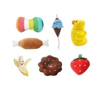 ZEPFJHE Juguete chirriante para mascotas, animales de peluche, masticables, limpieza interactiva, recompensa molar para cachorros, juguete de entrenamiento