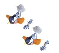 ZEPFJHE Juguete de pájaros que chirrían, juguete sonoro para masticar para gatitos, forma de dentición, chirping para mantener al gatito ocupado, gatos chirriantes para interiores