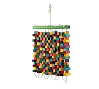 ZEPFJHE Juguete dinámico de madera para pájaros, cacatúa gris africana, para masticar, jugar y hacer ejercicio, juguete seguro para pájaros