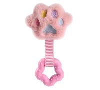 ZEPFJHE Juguete interactivo para perros, juguete de peluche chirriante, juguete de peluche para masticar en forma de pata de perro pequeño