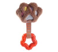 ZEPFJHE Juguete interactivo para perros, juguete de peluche chirriante, juguete de peluche para masticar en forma de pata de perro pequeño