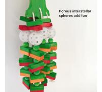 ZEPFJHE Juguete masticable para pájaros, cuentas de madera para pequeños periquitos, ardillas, timoteo, columpio, molienda, accesorios para jaula de pájaros