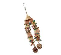 ZEPFJHE Juguete para masticar animales pequeños, para pájaros, loros, masticar madera, molar, para masticar dientes, suministros de molienda de pájaros, jaula de pájaros, juguete colgante