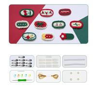 ZEPFJHE Kit de pinzas para el pelo, horquillas de ganchillo para bebés y niñas, hechas a mano, kit de ganchillo, regalo