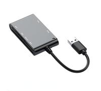 ZEPFJHE Lector de tarjetas 6 en 1 USB Militarys Smartests para CACs SDTF M2ID IC PIVs tarjeta para múltiples cruces lector de plataformas