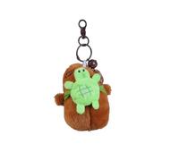 ZEPFJHE Llavero de peluche de animal dulce con colgante de bolsa suave con estilos de fresa, ideal para pérdida de llavero portátil, Tortuga
