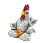 ZEPFJHE Meditations - Figura decorativa de gallo para manualidades, estante de escritorio, decoración para mujeres, entusiastas de la meditación, coleccionistas, meditaciones, habitaciones, resinas