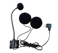 ZEPFJHE Micrófono de casco de motocicleta con media capucha con conectores tipo C y bocinas dobles de 32Ω omnidireccional, micrófono medio cubierto