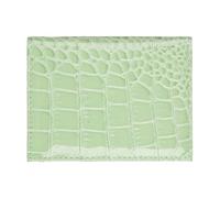 ZEPFJHE Moderna cartera de piel sintética para tarjetas, ligera, tamaño de bolsillo, con capacidad para almacenamiento práctico para entusiastas de la moda, verde claro, Mass Beauty