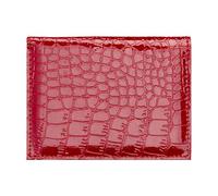 ZEPFJHE Moderna cartera de piel sintética para tarjetas, ligera, tamaño de bolsillo, con capacidad para almacenamiento práctico para entusiastas de la moda, Red, Mass Beauty