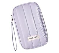 ZEPFJHE Monedero portátil de gran capacidad, elegante monedero, organizador de tarjetas, cartera simple para mujer, soporte de gran capacidad, funda portátil para cambio, Purple, Mass Beauty