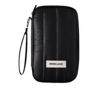 ZEPFJHE Monedero portátil de gran capacidad, elegante monedero, organizador de tarjetas, cartera simple para mujer, soporte de gran capacidad, funda portátil para cambio, Black, Mass Beauty