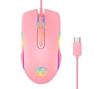 ZEPFJHE Ordenador con 3200 DPI para PC, oficina y hogar, cable USB trenzado, retroiluminado, 7 botones, mouse de computadora con cable