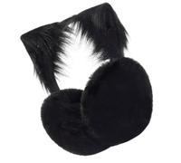 ZEPFJHE Orejeras de gatito de forro polar para deportes de invierno, diadema de felpa ajustable para mujer, para clima frío, cálido y suave, calentador de orejas de gatito, equipo de invierno acogedor