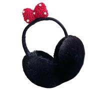 ZEPFJHE Orejeras plegables con lazos ajustables con forro polar mullido, unisex, peludas, para adultos y niños, para clima frío, Negro, Talla única