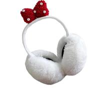 ZEPFJHE Orejeras plegables con lazos ajustables con forro polar mullido, unisex, peludas, para adultos y niños, para clima frío, blanco, Talla única