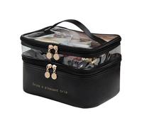 ZEPFJHE Organizador de cosméticos de viaje impermeable práctico bolsa de maquillaje con dos organizadores de almacenamiento para entusiastas de la belleza