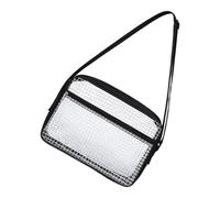 ZEPFJHE Organizador de hombro transparente antiestático con correa ajustable para teléfonos, pasaportes, llaves, malla transparente, bolsa de almacenamiento, bolsa cruzada transparente de PVC, a