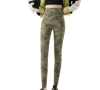 ZEPFJHE Pantalones de fitness elásticos sin costuras de talle alto con control de vientre, 7/8 de longitud, mallas de gimnasio para mujeres activas, pantalones cortos de entrenamiento