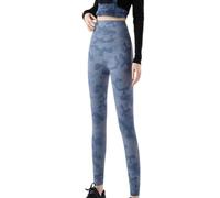 ZEPFJHE Pantalones de fitness elásticos sin costuras de talle alto con control de vientre, 7/8 de longitud, mallas de gimnasio para mujeres activas, pantalones cortos de entrenamiento