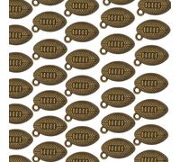 ZEPFJHE Paquete de 100 abalorios deportivos de aleación con forma de fútbol, suministros de joyería para necesidades de manualidades, llavero y decoración de bolsas, talla única, como se describe