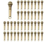 ZEPFJHE Paquete de 100 colgantes de micrófono, collar y colgante hecho a mano, accesorios para manualidades de joyas y proyectos hechos a mano, talla única, como se describe, como se describe